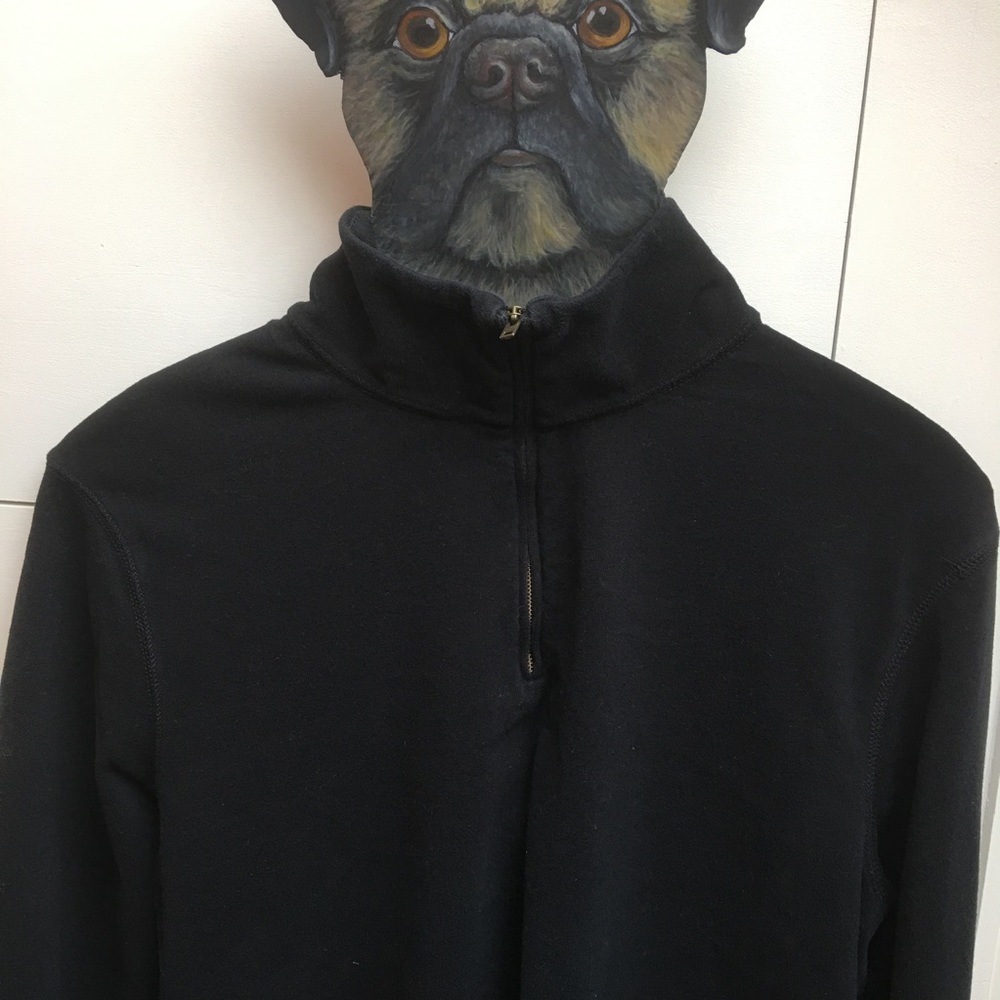 J. CREW medium black zip pull over sweatshirt